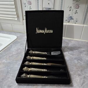 Neiman Marcus Silver-Plated Cheese Serving Set | 5-Piece | New in Box